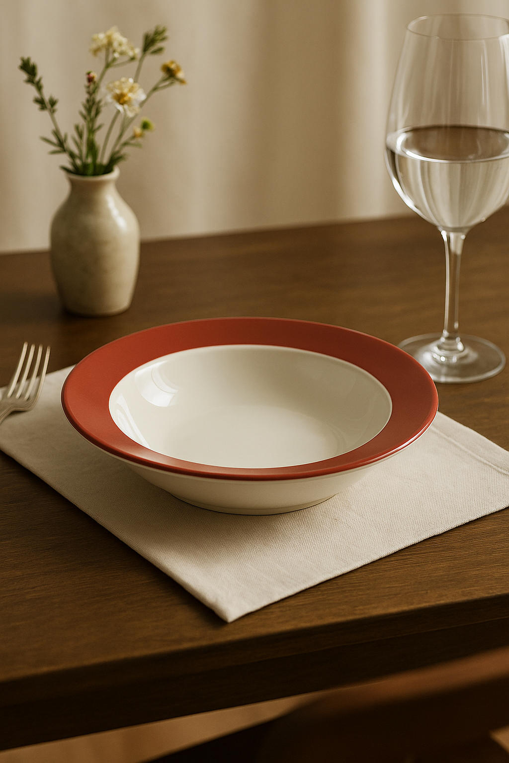 Assiette creuse en céramique style restaurant pour pâtes - vue 3 sur 3