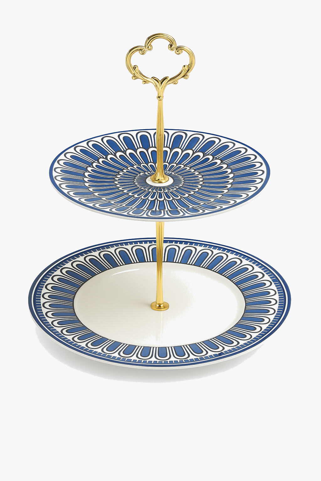 European decorative plate with seal motif for tea time