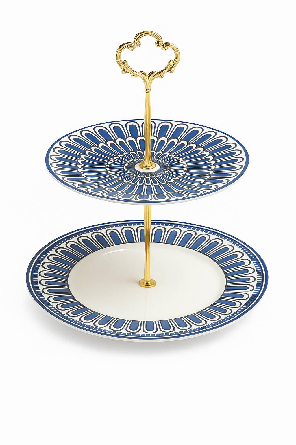 Assiette decorative europeenne motif sceau pour tea time - vue 2 sur 2