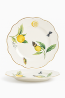 Assiette en ceramique motif citron style europeen elegante