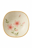 Assiette japonaise céramique motif floral bol profond