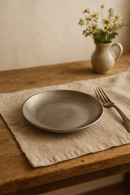 Assiette plate acier inoxydable style industriel camping