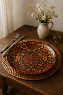 Assiette plate ceramique style boheme motifs creatifs table