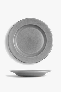 Assiette plate inox style industriel vintage pour camping