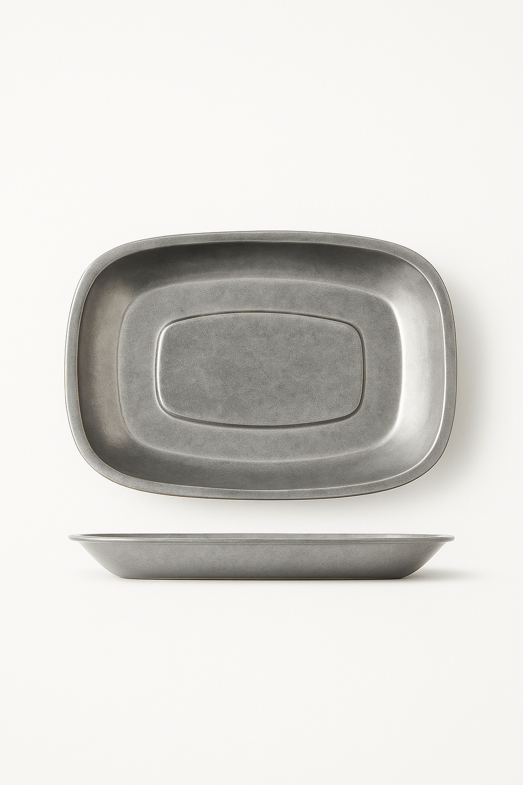 Assiette plate métal inox style industriel camping western - vue 2 sur 3