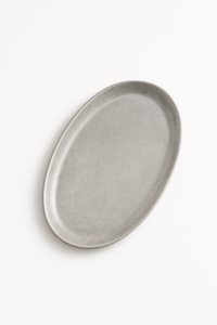 Assiette plate vintage acier inox style industriel camping