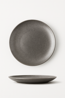 Assiette plate vintage acier inox style industriel camping