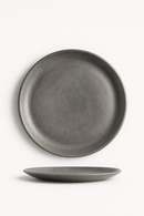 Assiette plate vintage acier inoxydable style industriel camping