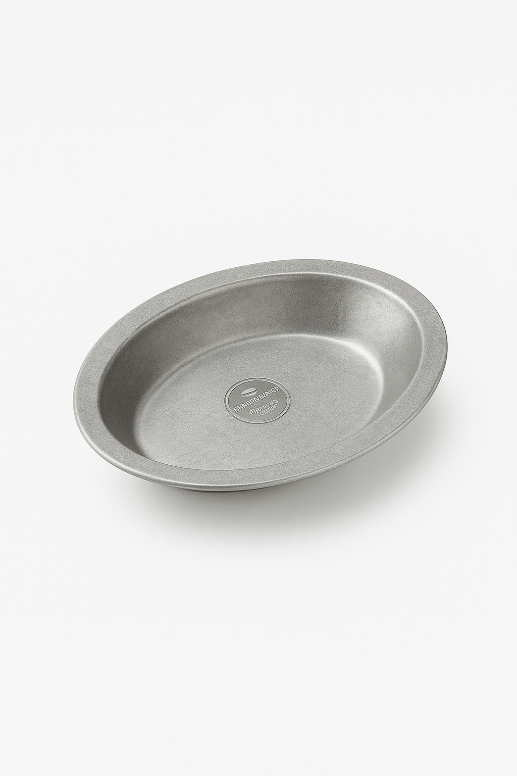Assiette plate vintage acier inoxydable style industriel camping - vue 2 sur 3