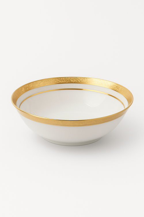 Assiette porcelaine fine style palais relief steak europeen