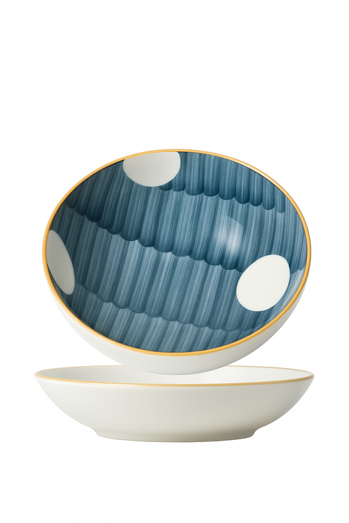 Assiette porcelaine style japonais creuse 18 cm soupe