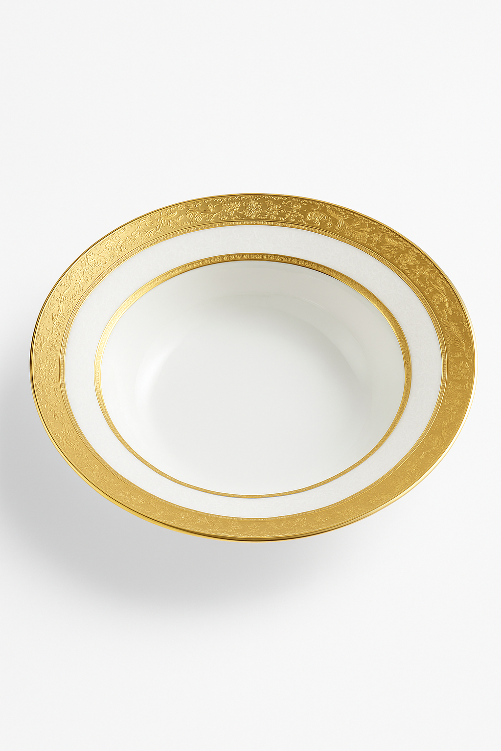 Assiette porcelaine style palais relief steak décor européen - vue 2 sur 3