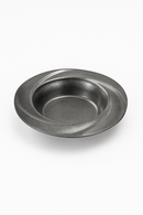 Assiette retro acier inoxydable style restaurant luxe