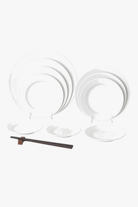 Assiette ronde melamine imitation porcelaine incassable durable