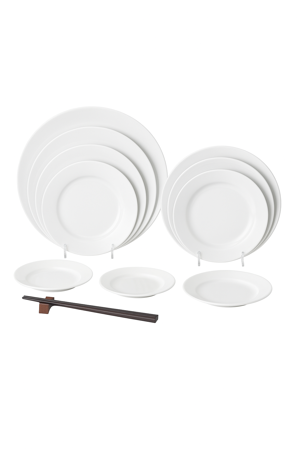 Assiette ronde melamine imitation porcelaine incassable durable - vue 3 sur 2