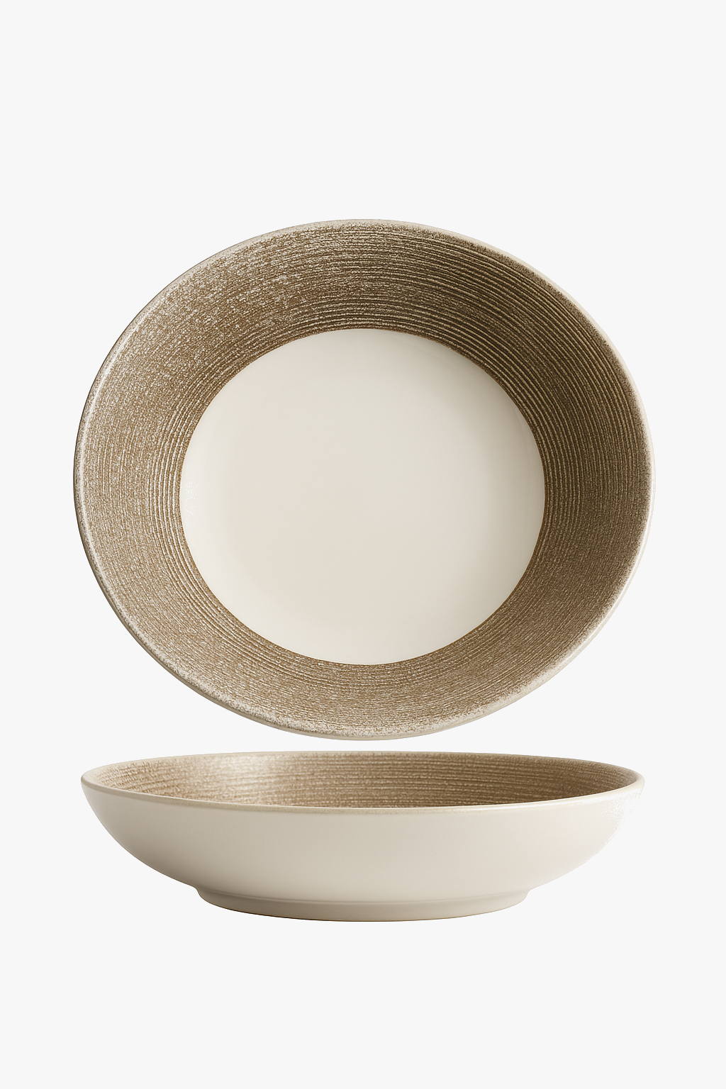 Nordic style ceramic steak plate with minimalist design