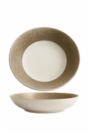 Assiette steak céramique style nordique motif minimaliste
