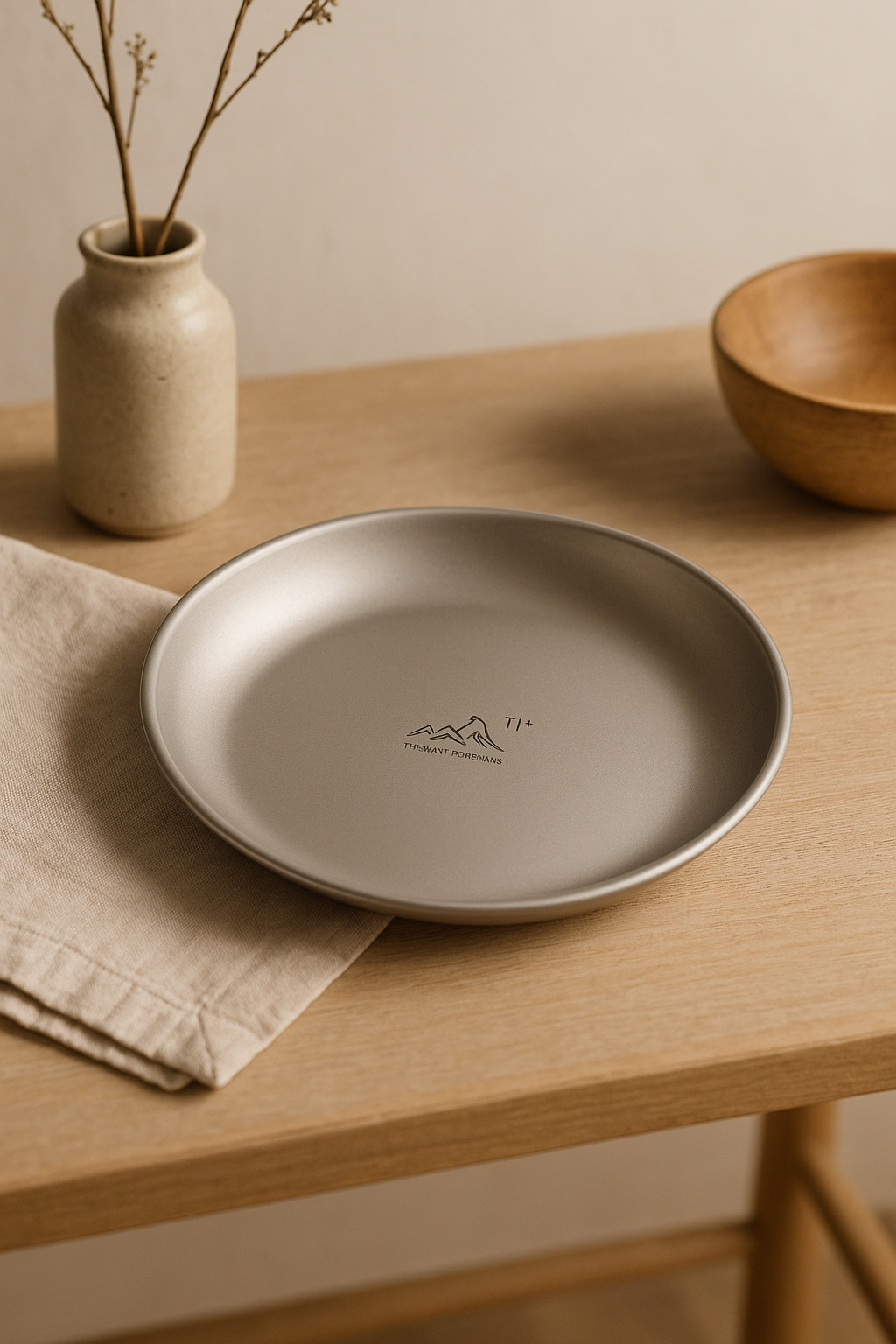Assiette titane légère randonnée camping empilable résistante rouille - vue 3 sur 3