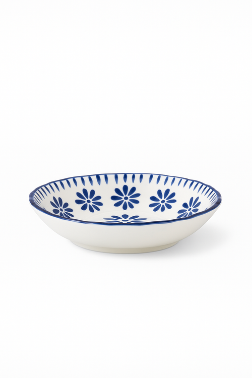 Assiettes à poisson en porcelaine style chinois floral - vue 2 sur 2