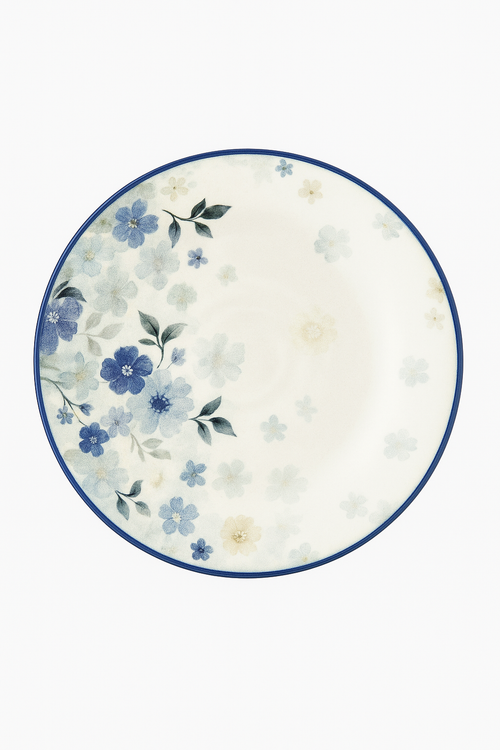 Assiettes ceramique emaillee style floral japonais quotidien - vue 2 sur 2
