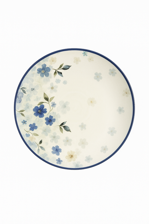 Assiettes ceramique emaillee style floral japonaises cuisine - vue 2 sur 2