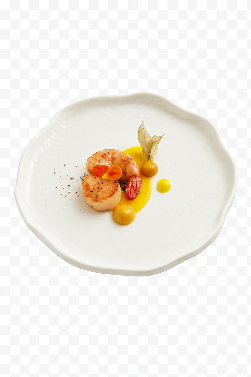Assiettes céramique forme irrégulière style moderne cuisine