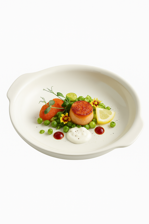 Assiettes ceramique forme irreguliere style moderne cuisine