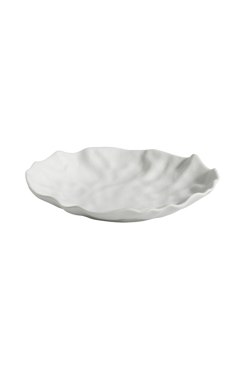 Assiettes creuses ceramique texture ridee style japonais