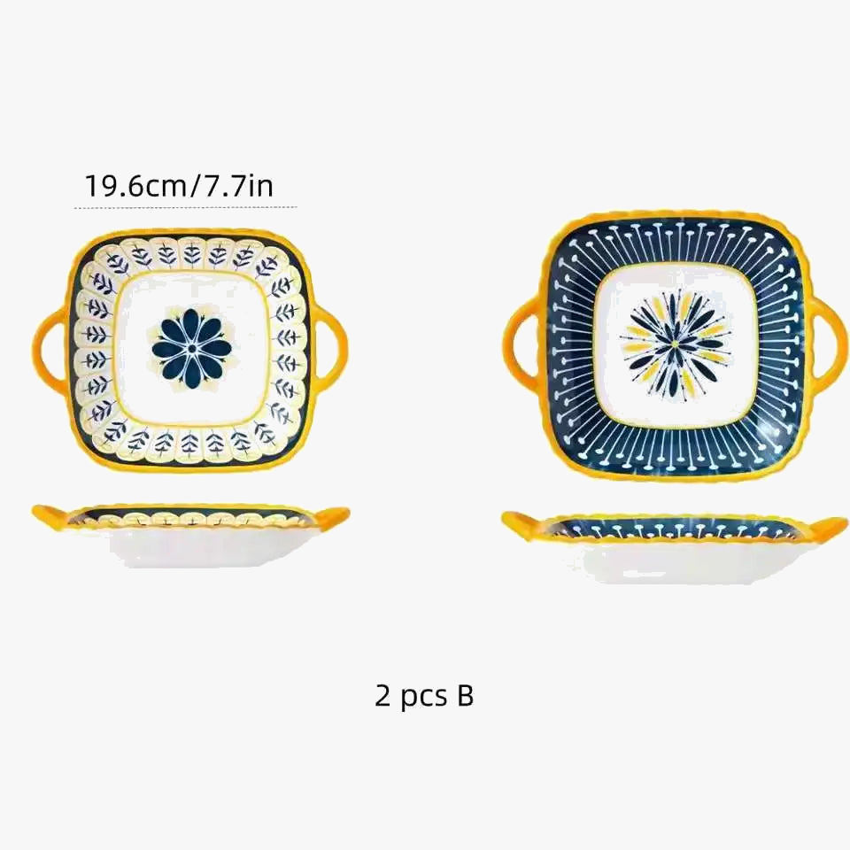 Assiettes japonaises en céramique relief 20 cm
