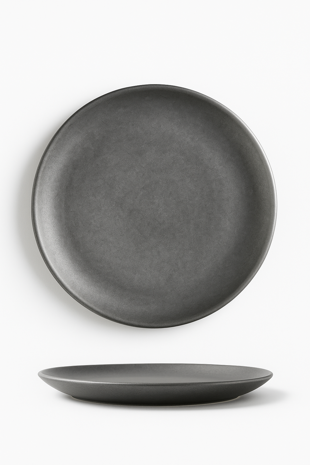 Assiettes plates acier inoxydable style nordique vintage - vue 2 sur 3