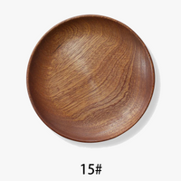 Assiettes plates bois artisanales style rustique service table