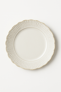 Assiettes plates ceramique relief retro pour restaurant desserts