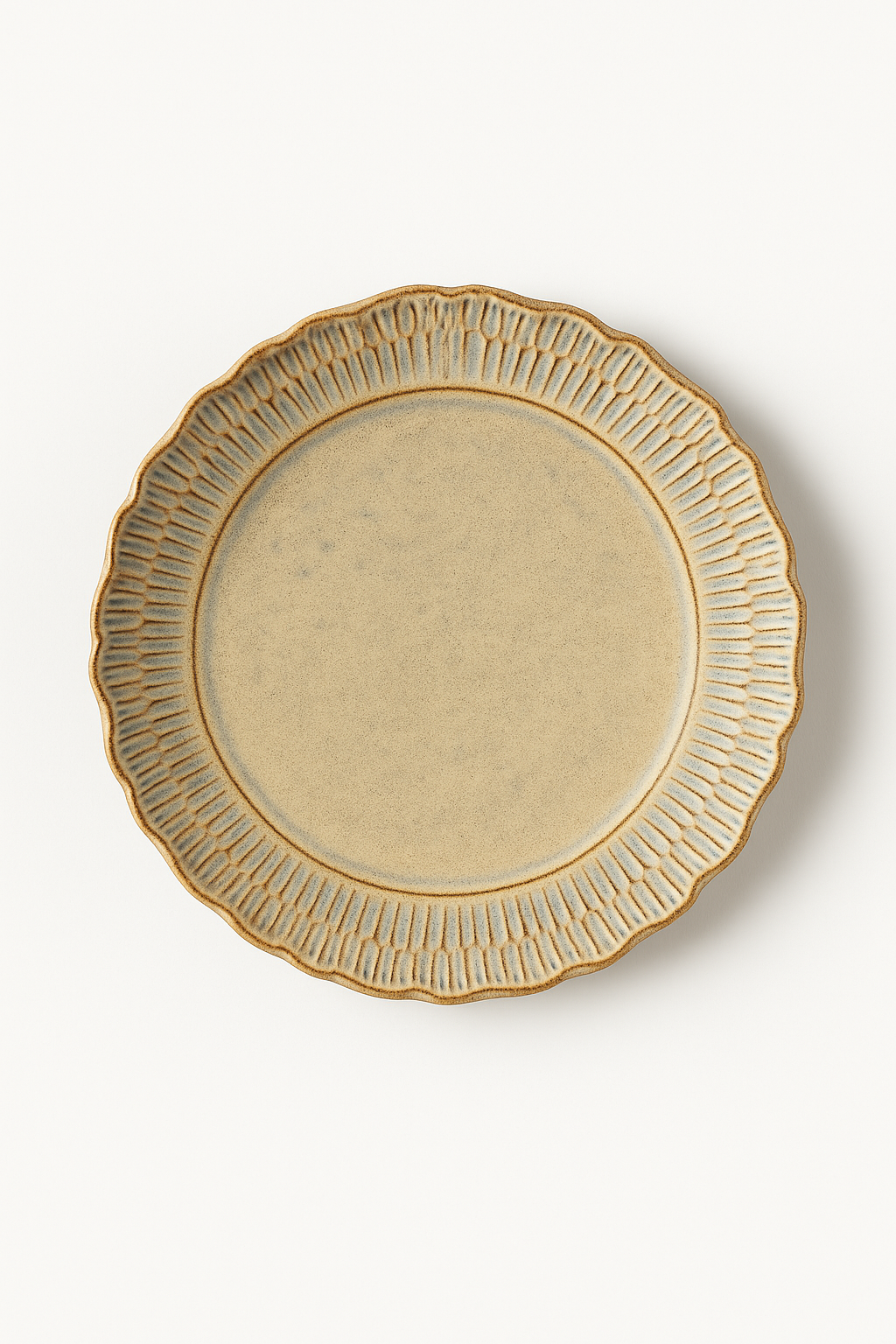 Assiettes plates ceramique relief retro style gastronomique - vue 2 sur 3
