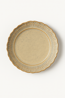 Assiettes plates ceramique relief retro style gastronomique