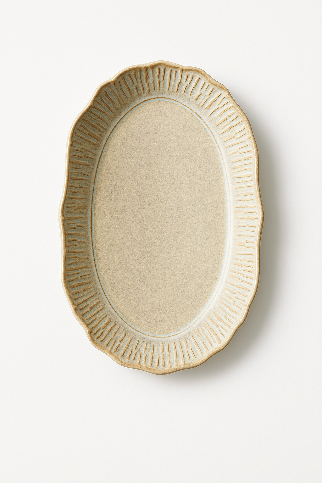 Assiettes plates ceramique relief retro style restaurant - vue 2 sur 3