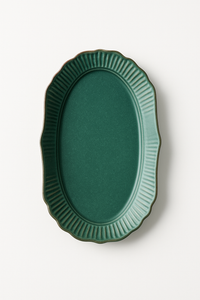 Assiettes plates céramique relief style rétro cuisine restaurant