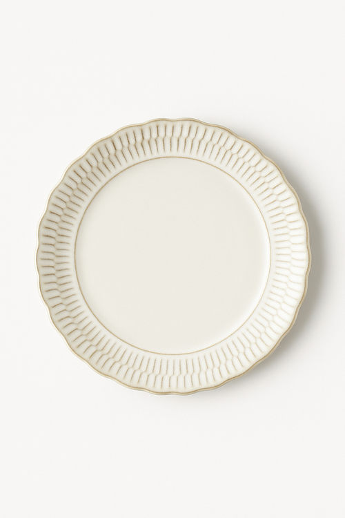 Assiettes plates ceramique relief style retro restaurant