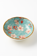 Assiettes plates creuses céramique style japonais motifs floraux