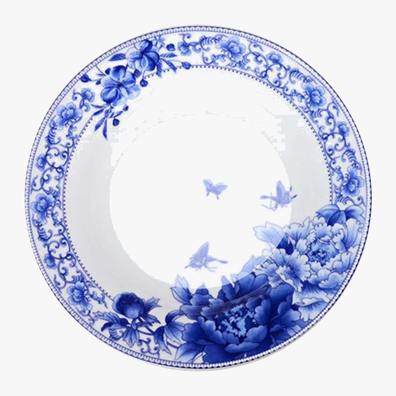 Assiettes à poisson en porcelaine style chinois floral