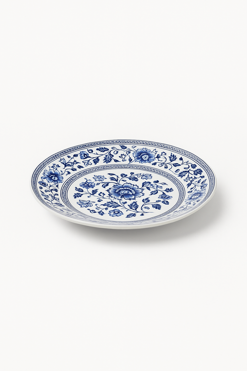 Assiettes poisson Jingdezhen motifs floraux 15 30 cm