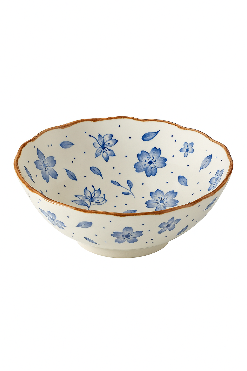 Assiettes profondes céramique style japonais floral rétro - vue 2 sur 2