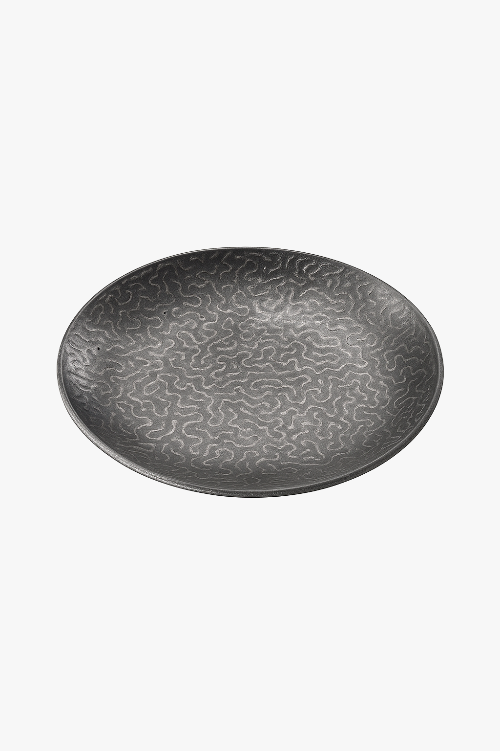 Hammered stainless steel round plates retro style serving set