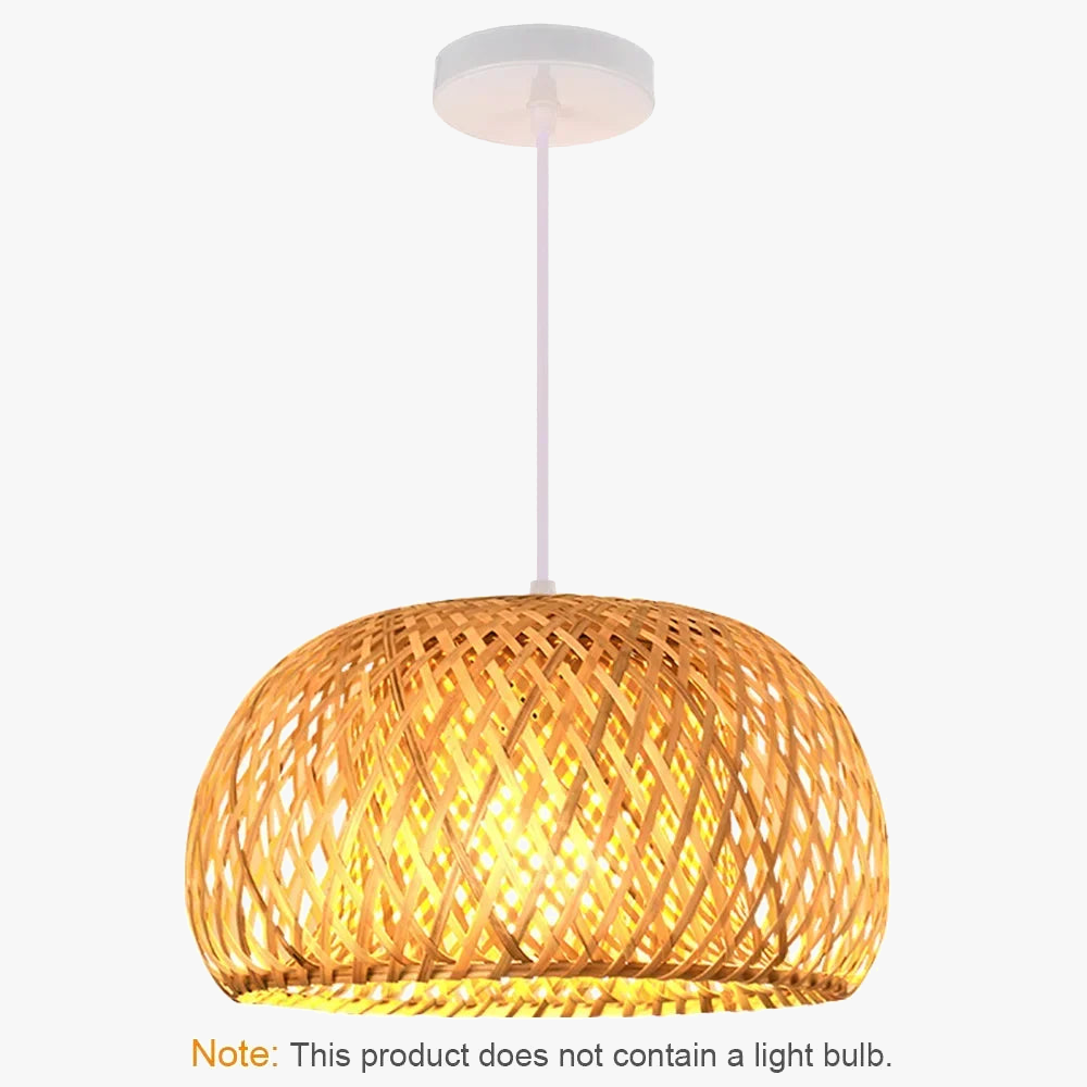 Suspension en Bambou tissage 26/30/50CM à LED