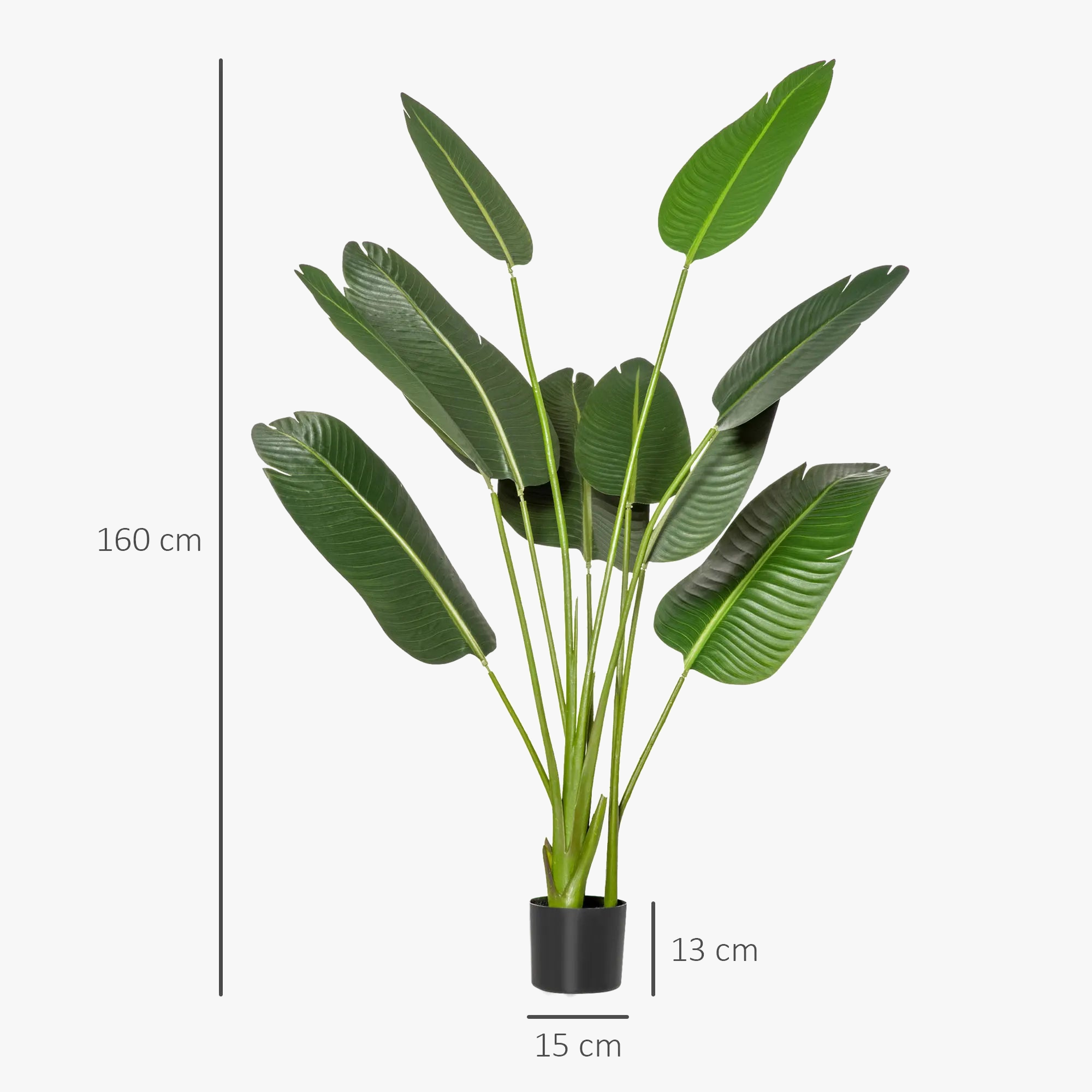 bananier artificiel avec pot et feuilles réalistes pour décoration intérieure