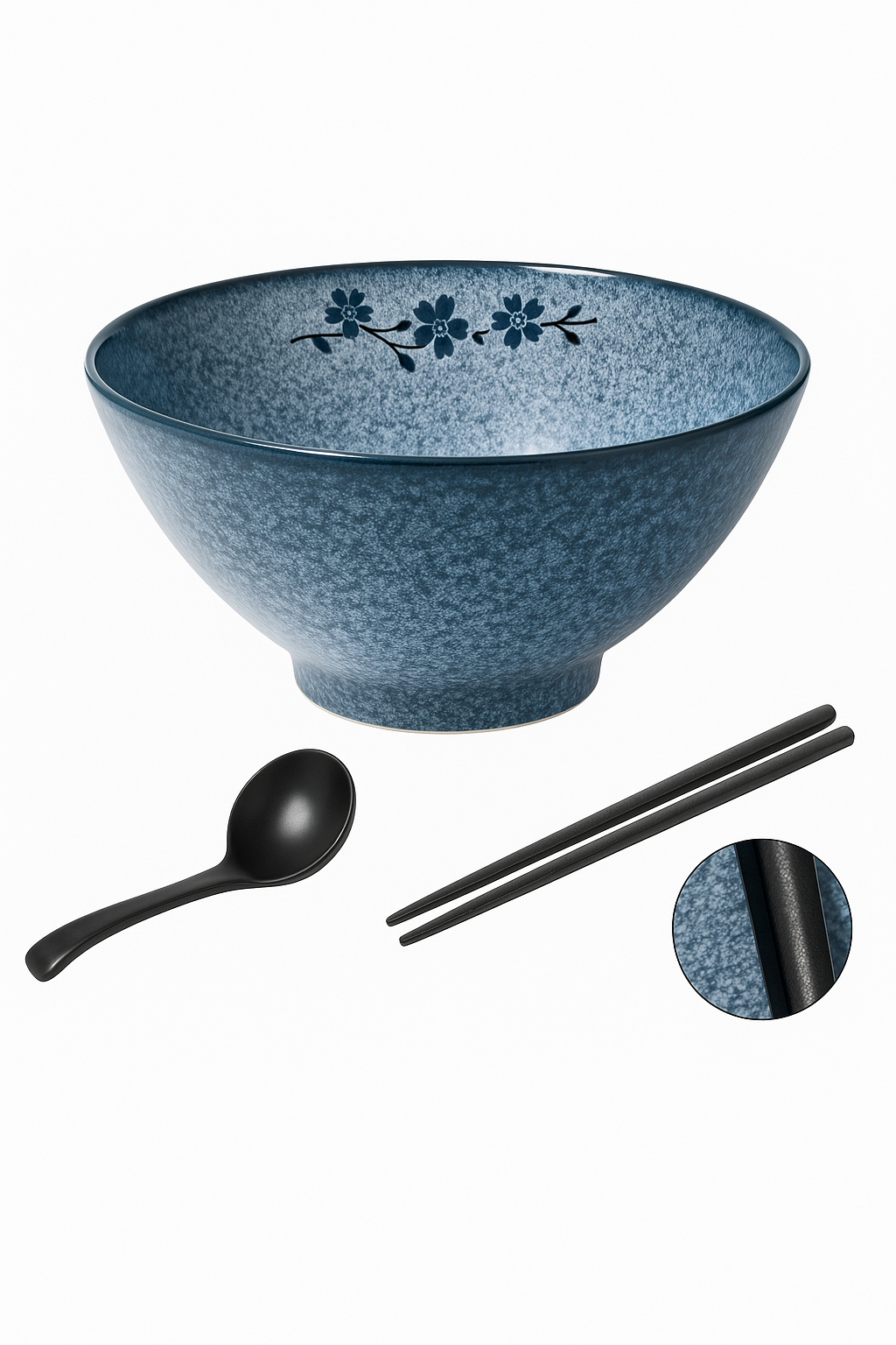Bol à ramen japonais en céramique motif traditionnel - vue 2 sur 2