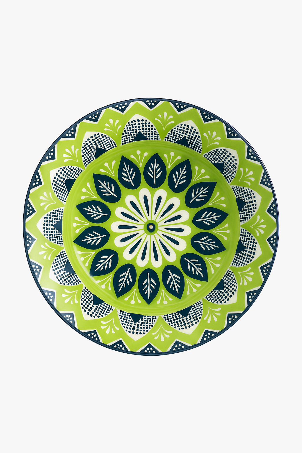 Bohemian ceramic bowl with decorative patterns 20 cm for soup and ramen