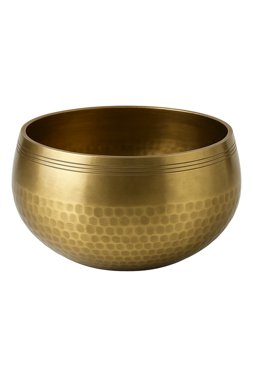 bol chantant tibetain laiton fait main meditation yoga - vue 3 sur 2