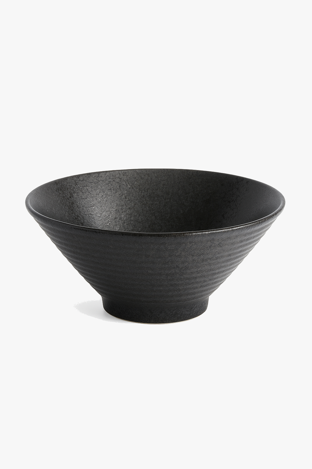 Japanese ceramic ramen bowl with traditional porcelain pattern
