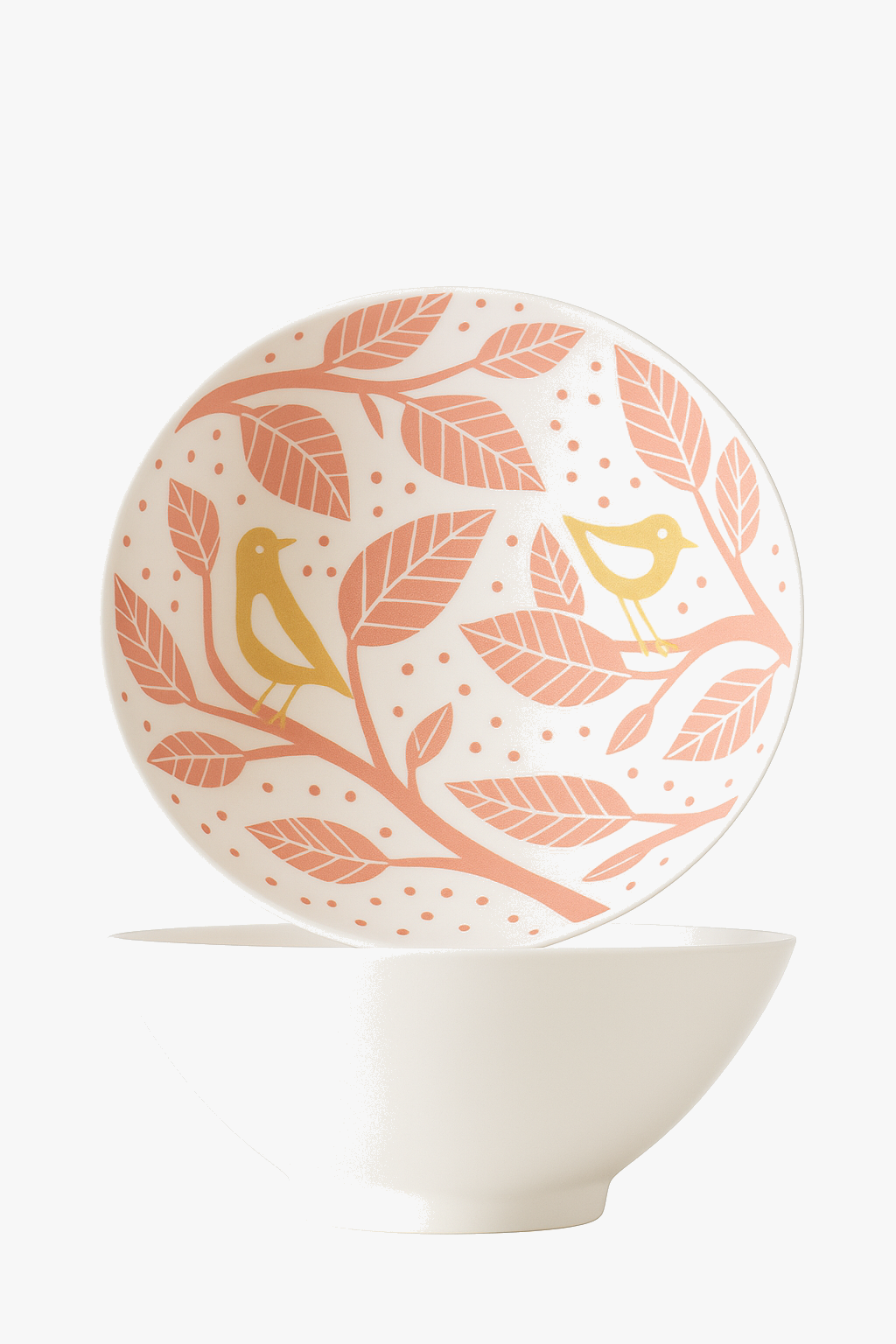 Japanese ceramic ramen bowl with floral pattern 1.2 l