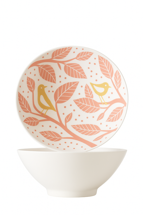 bol ramen japonais céramique motifs floraux 1 2l - vue 3 sur 2